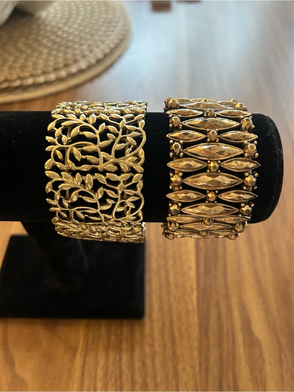 Forever 21 Gold-Tone Filigree & Marquise Stretch Bracelets - Pair